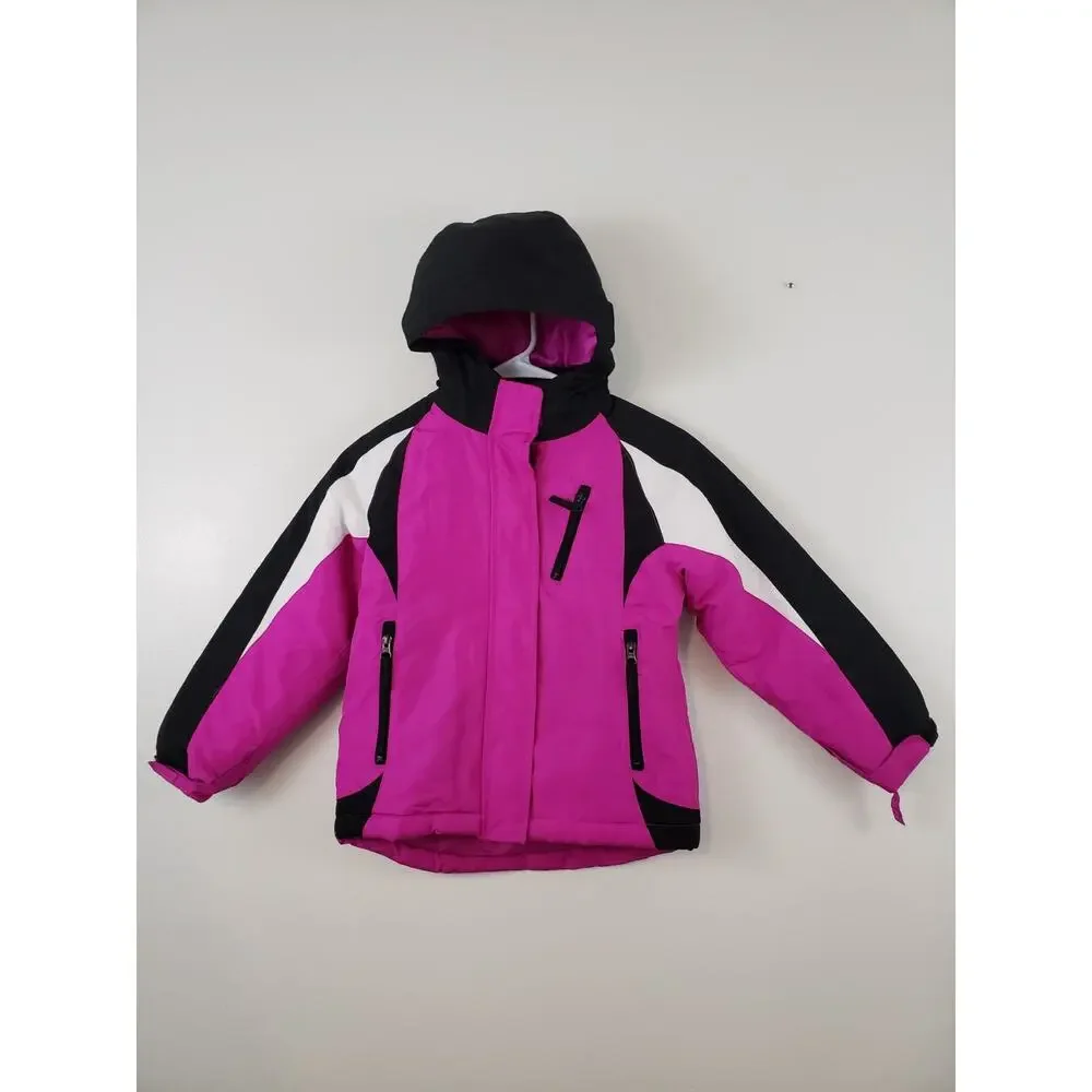 The Children’s Place Girls Jacket Size S 5/6 Hooded Windbreaker Fleece Liner